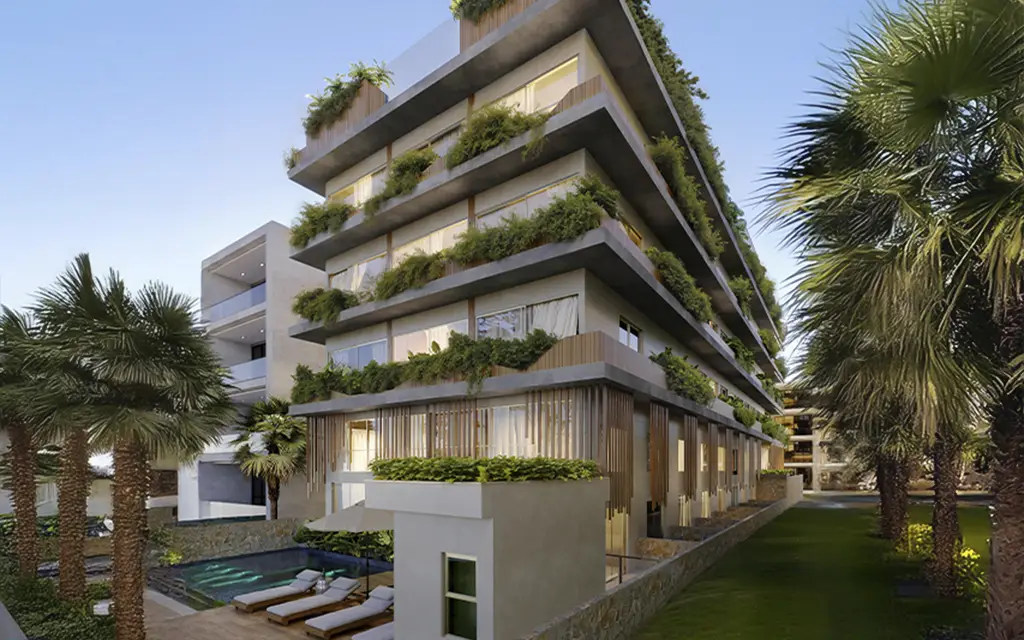 Fachada com paisagismo e irrigação automática Gloria del Mare